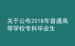 關(guān)于公布2018年普通高等學(xué)校?？飘厴I(yè)生升入本科階段學(xué)習(xí)招生計(jì)劃的通知