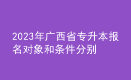 2023年廣西省專升本報(bào)名對(duì)象和條件分別是什么？ 
