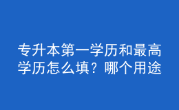 專升本第一學(xué)歷和最高學(xué)歷怎么填？哪個(gè)用途更大？ 