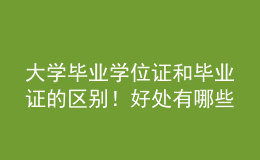 大學(xué)畢業(yè)學(xué)位證和畢業(yè)證的區(qū)別！好處有哪些？ 
