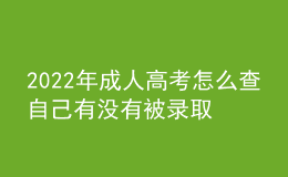 2022年成人高考怎么查自己有沒有被錄?。繉W歷國家認可？