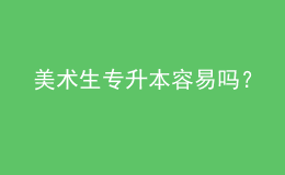 美術(shù)生專升本容易嗎？ 
