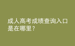成人高考成績(jī)查詢?nèi)肟谑窃谀睦铮? style=