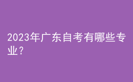 2023年廣東自考有哪些專業(yè)？ 