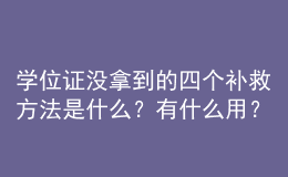 學(xué)位證沒拿到的四個補(bǔ)救方法是什么？有什么用？ 