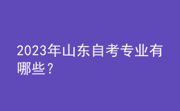 2023年山東自考專業(yè)有哪些？ 