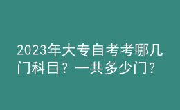 2023年大專自考考哪幾門科目？一共多少門？ 