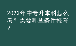 2023年中專升本科怎么考？需要哪些條件報(bào)考？ 