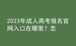 2023年成人高考報名官網(wǎng)入口在哪里？怎么報考？
