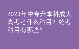 2023年中專升本科成人高考考什么科目？統(tǒng)考科目有哪些？