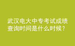 武漢電大中專考試成績查詢時間是什么時候？