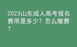 2023山東成人高考報名費(fèi)用是多少？怎么繳費(fèi)？