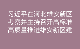 習近平在河北雄安新區(qū)考察并主持召開高標準高質量推進雄安新區(qū)建設座談會