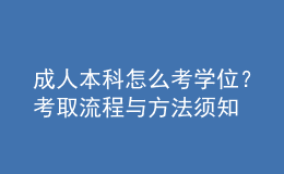 成人本科怎么考學(xué)位？考取流程與方法須知