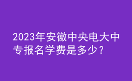2023年安徽中央電大中專報名學(xué)費是多少？