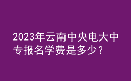 2023年云南中央電大中專報名學(xué)費是多少？