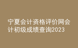 寧夏會(huì)計(jì)資格評(píng)價(jià)網(wǎng)會(huì)計(jì)初級(jí)成績查詢2023