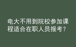 電大不用到院校參加課程適合在職人員報考？