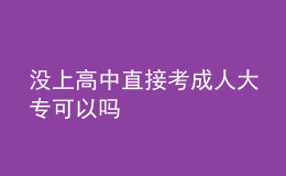沒上高中直接考成人大?？梢詥?