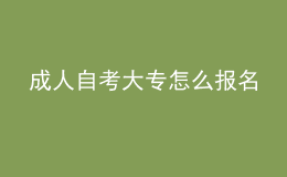 成人自考大專(zhuān)怎么報(bào)名 