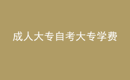 成人大專自考大專學(xué)費(fèi) 