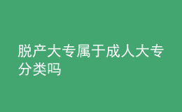 脫產(chǎn)大專(zhuān)屬于成人大專(zhuān)分類(lèi)嗎