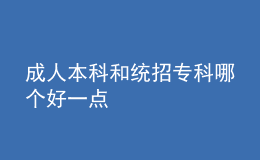 成人本科和統(tǒng)招?？颇膫€(gè)好一點(diǎn)