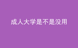 成人大學(xué)是不是沒用