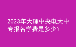 2023年大理中央電大中專報名學費是多少？