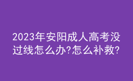2023年安陽(yáng)成人高考沒過線怎么辦?怎么補(bǔ)救?