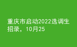 重慶市啟動2022選調(diào)生招錄，10月25日至11月3日報名