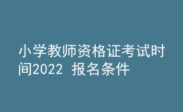 小學教師資格證考試時間2022 報名條件是什么