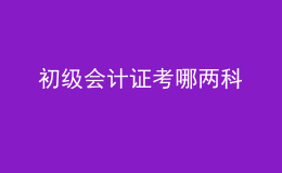 初級(jí)會(huì)計(jì)證考哪兩科
