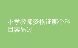 小學(xué)教師資格證哪個(gè)科目容易過(guò)