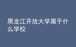 黑龍江開(kāi)放大學(xué)屬于什么學(xué)校