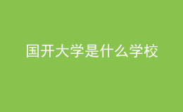 國開大學是什么學校