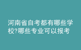 河南省自考都有哪些學(xué)校?哪些專業(yè)可以報考?