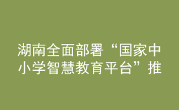 湖南全面部署“國家中小學(xué)智慧教育平臺”推廣應(yīng)用工作