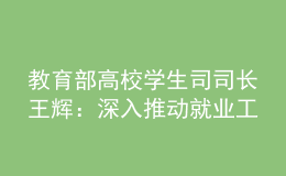 教育部高校學(xué)生司司長王輝：深入推動就業(yè)工作數(shù)字化升級