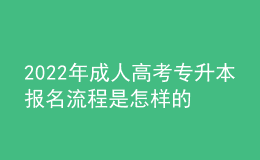 2022年成人高考專升本報(bào)名流程是怎樣的？