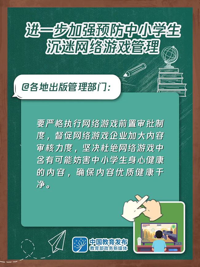 大圖！進(jìn)一步加強(qiáng)預(yù)防中小學(xué)生沉迷網(wǎng)絡(luò)游戲管理這樣做(圖1)